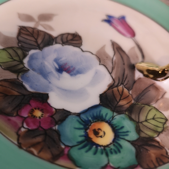 3 for$15 Vintage Noritake 5.5" Handed Painted Nappy Plate With One Handle Japan - Picture 4 of 6